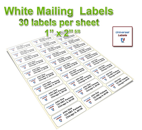 (30) Labels Per Sheet UniversalLabels